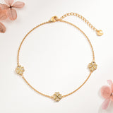 Lucky Four Leaf Clover Heart Anklets A2