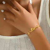 Butterfly Thin Bracelet With 24K Gold-plated C123