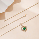 Lucky Heart Pendant Necklace Blue Green Red