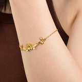 Butterfly Thin Bracelet With 24K Gold-plated C123