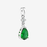 Silver-Plated Red Green Pendant P162 P163