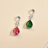 Silver-Plated Red Green Pendant P162 P163