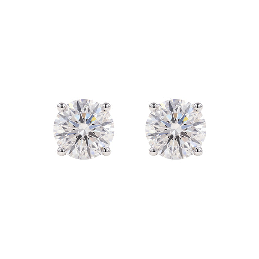 [Round Spark Collection] Moissanite Earrings