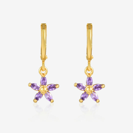 Star-Shaped Drop Earrings E46 E47