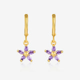 Star-Shaped Drop Earrings E46 E47