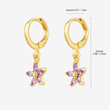 Star-Shaped Drop Earrings E46 E47