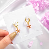 Star-Shaped Drop Earrings E46 E47