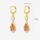 Multi-Color CZ Stone Drop Earrings E48