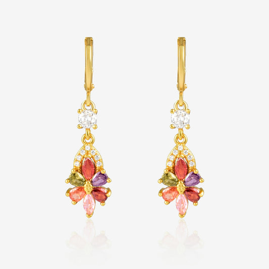 Multi-Color CZ Stone Drop Earrings E48