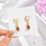 Multi-Color CZ Stone Drop Earrings E48