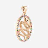 18K Gold Plated Snake Pendant P164