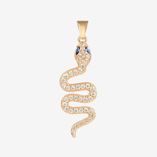 18K Gold Plated Snake Pendant P165