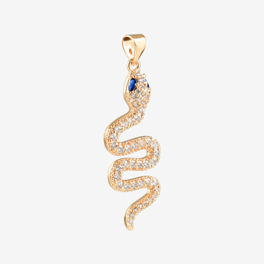 18K Gold Plated Snake Pendant P165