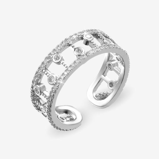 Silver-Plated Open Ring R71