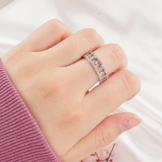 Silver-Plated Open Ring R71