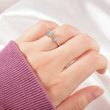 Silver-Plated Open Ring R73