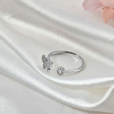 Silver-Plated Open Ring R73