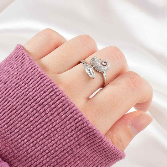 Silver-Plated Open Ring R74