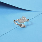 Silver-Plated Open Ring R74