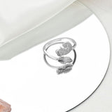 Silver-Plated Open Ring R74