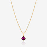 Lucky Suqare Pendant Necklace With 24K gold-plated