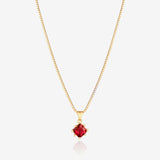 Lucky Suqare Pendant Necklace With 24K gold-plated