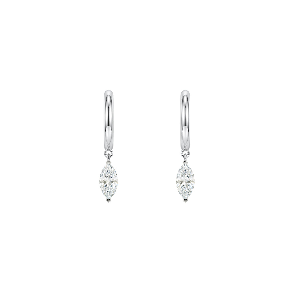 Marquise Drop Hoops