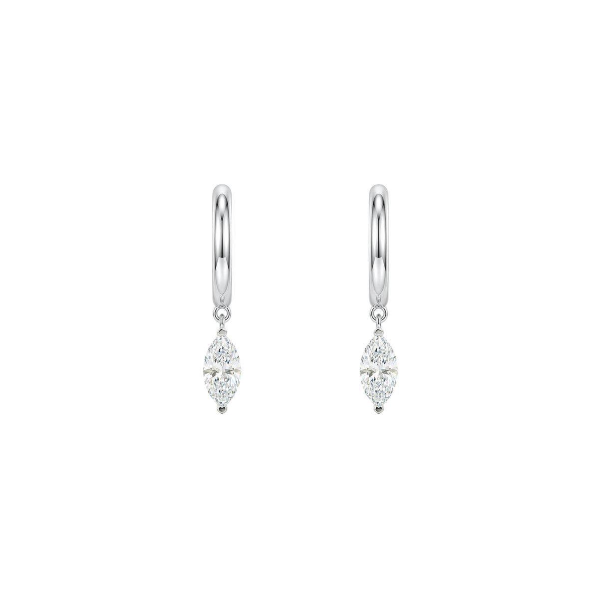 Marquise Drop Hoops