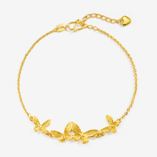 Butterfly Thin Bracelet With 24K Gold-plated C123