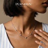[Pear Mix Spark] Moissanite Necklace
