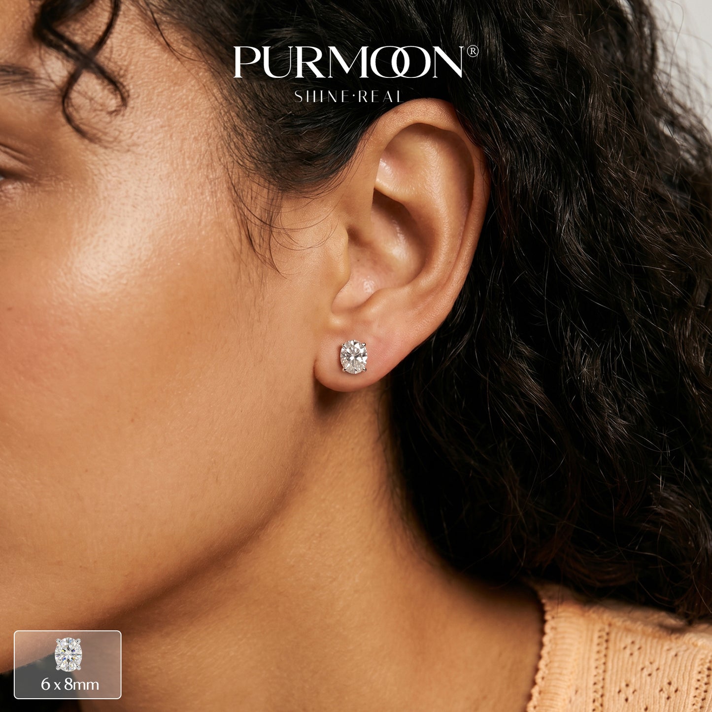 Oval Spark Studs