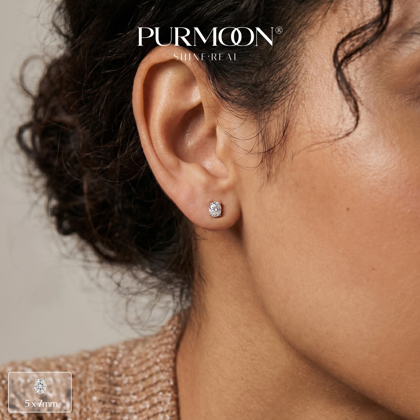 Oval Spark Studs