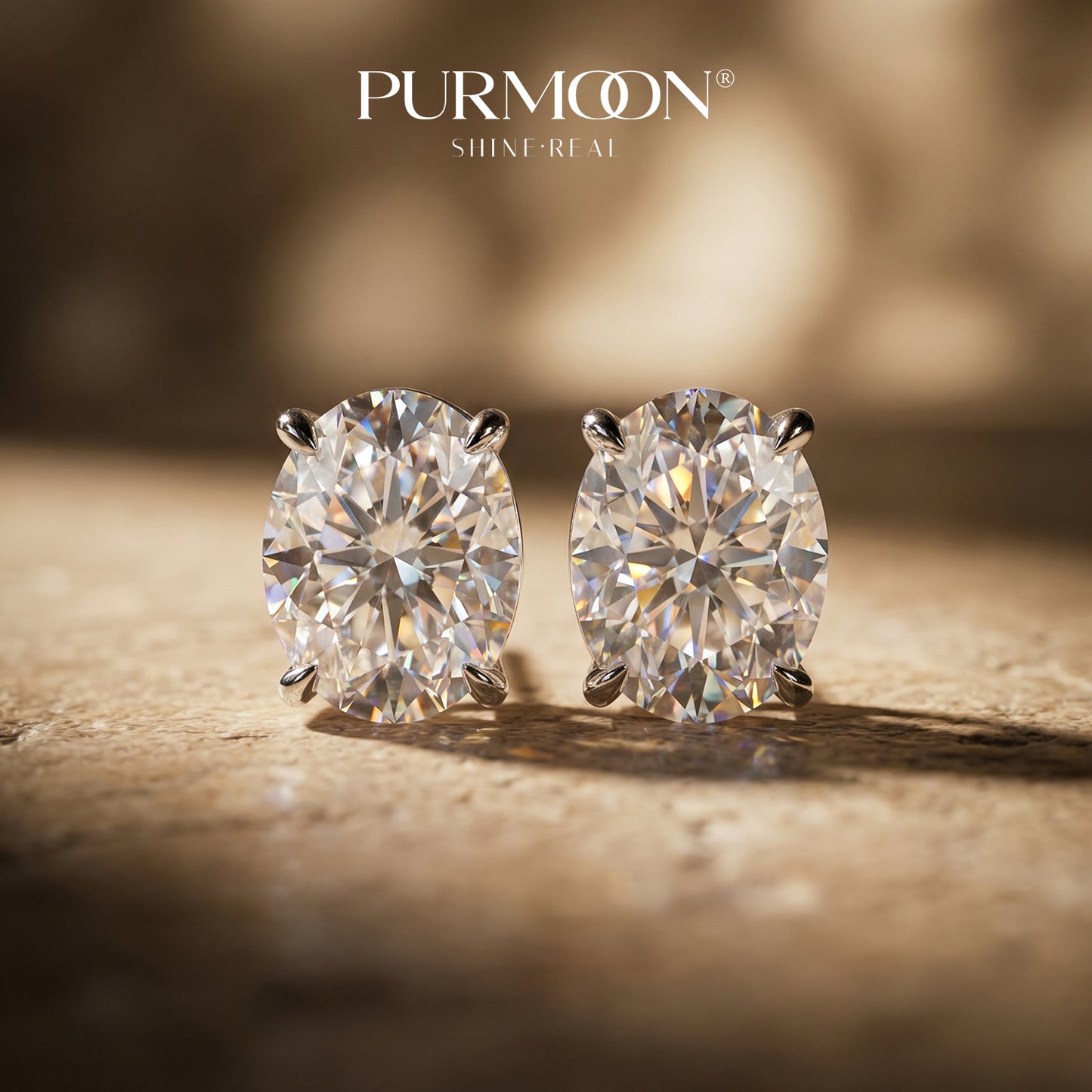 Oval Spark Studs