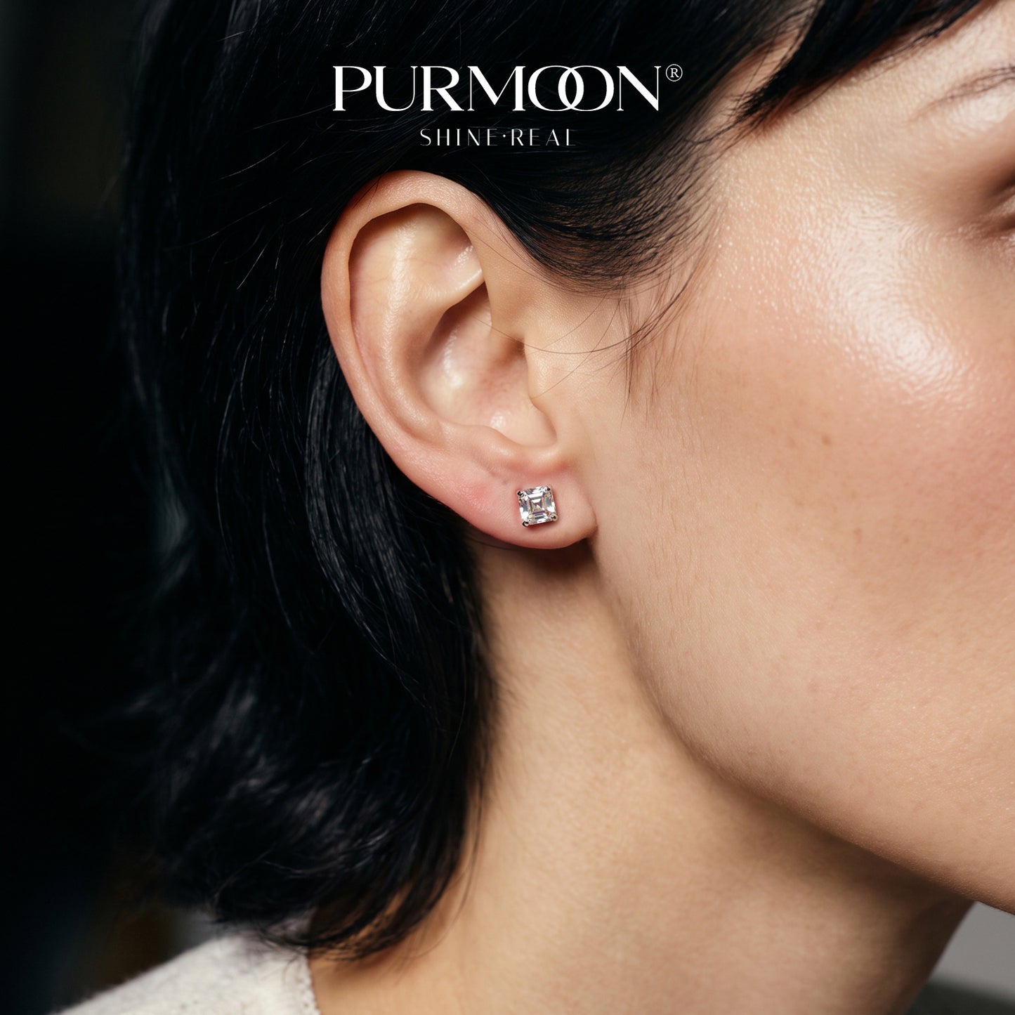 Asscher Grace Studs