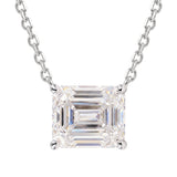 Emerald Glow Moissanite Necklace