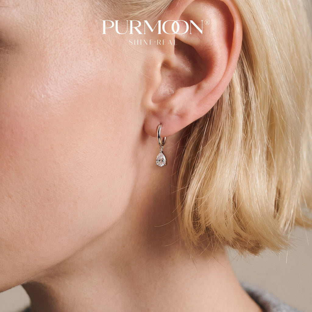 Pear Drop Hoops