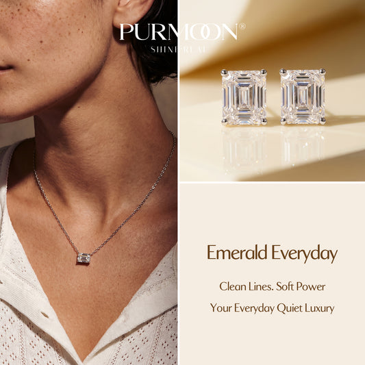 [Emerald Glow] Moissanite Necklace