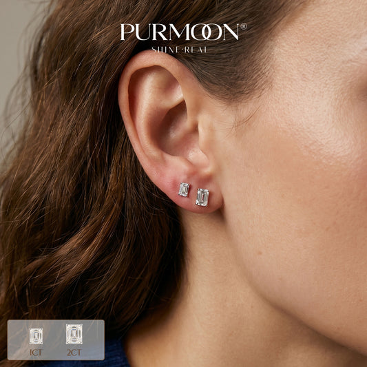 [Emerald Glow] Moissanite Earrings