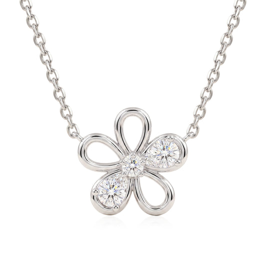 [Flora Spark] Moissanite Necklace