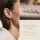 [Unique Clover Star Cut] Moissanite Earrings