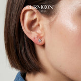 [Unique Clover Star Cut] Moissanite Earrings