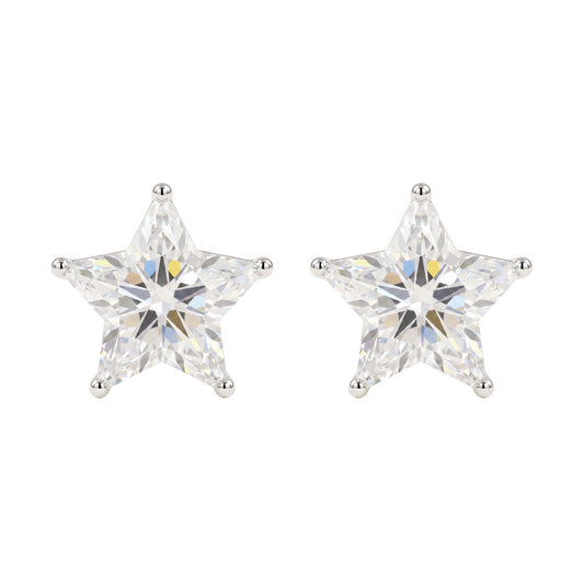 [Unique Star Cut] Moissanite Earrings