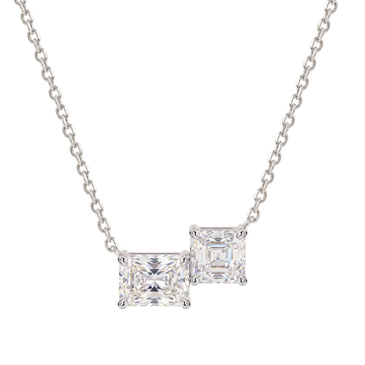 [Aura ·Twin Glow] Moissanite Necklace