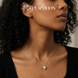 Princess Cut Necklace For Women D Color VVS1 925 Sterling Silver Jewelry